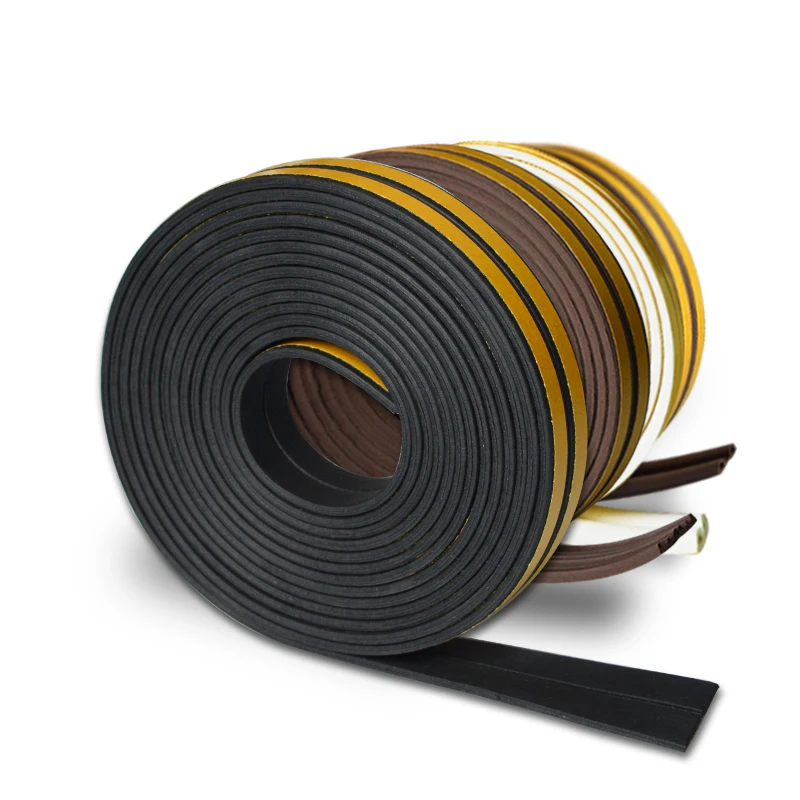 

5m P type Seal Strip Doors and Windows seal strip in doors shape windproof noise insulation dustproof Foam Adhesive rubber seal