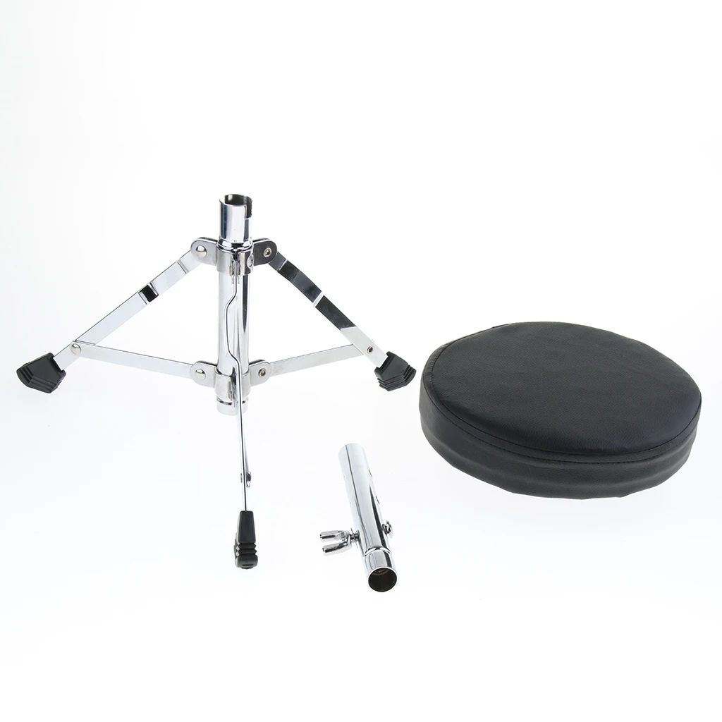 Tooyful Adjustable Metal Tripod Children Padded Stool Stand Chair for Guitar Piano Drum Playing