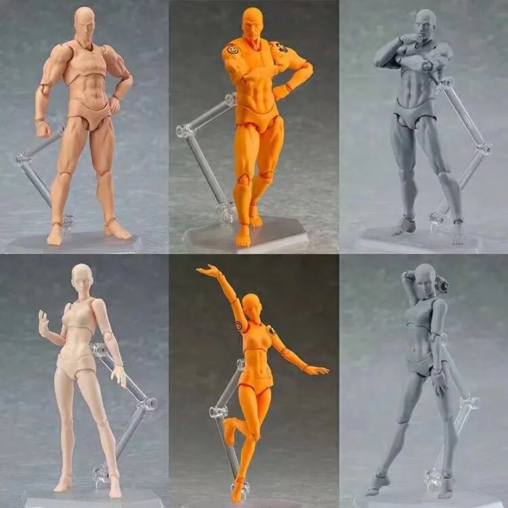 14 см Figma BODY KUN / CHAN серый оранжевый желтый ПВХ фигурка модель игрушки|Игровые