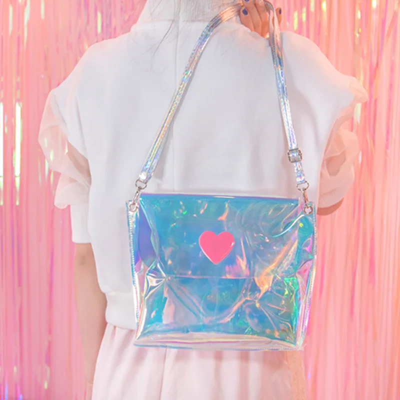Luxury Bags Designers Handbags Hologram Laser Bag Women Day Clutch Woman Bags 2017 Silver Women Shoulder Bag Hologram Small Las Clear Satchel S Summer Crossbody