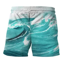 Летний Лидер продаж Для мужчин 'Пляжные шорты быстросохнущая печати бордшорты Для мужчин с принтом пляжные короткие брюки шорты брюки Maillot De