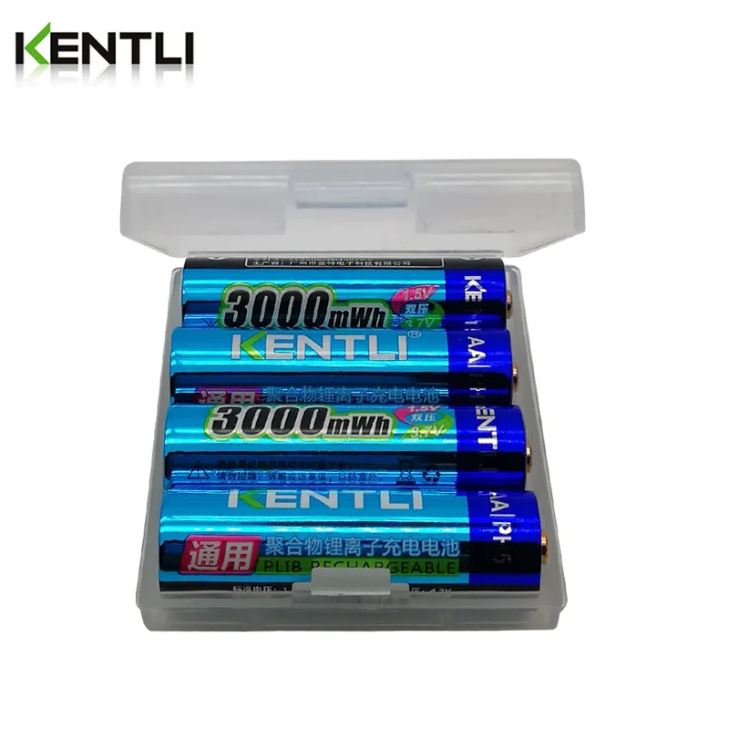 8pcs KENTLI AA 1.5v 2800mWh Li-polymer li-ion polymer lithium rechargeable battery + 4 slots Ports USB smart Charger
