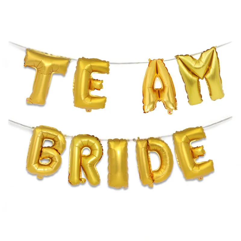 New Wedding Party Decoration Balloons Rose Gold Bride to be Team bride Hen party Decoration Ballon PT62 (5)
