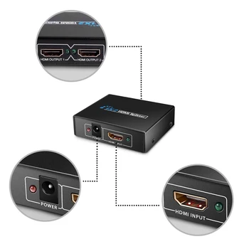 

1X2 HDMI Splitter Version 1.4 Powered HDMI Splitter Dual Monitor HDMI Splitter for Full HD 1080P Support 3D (One Input To Two