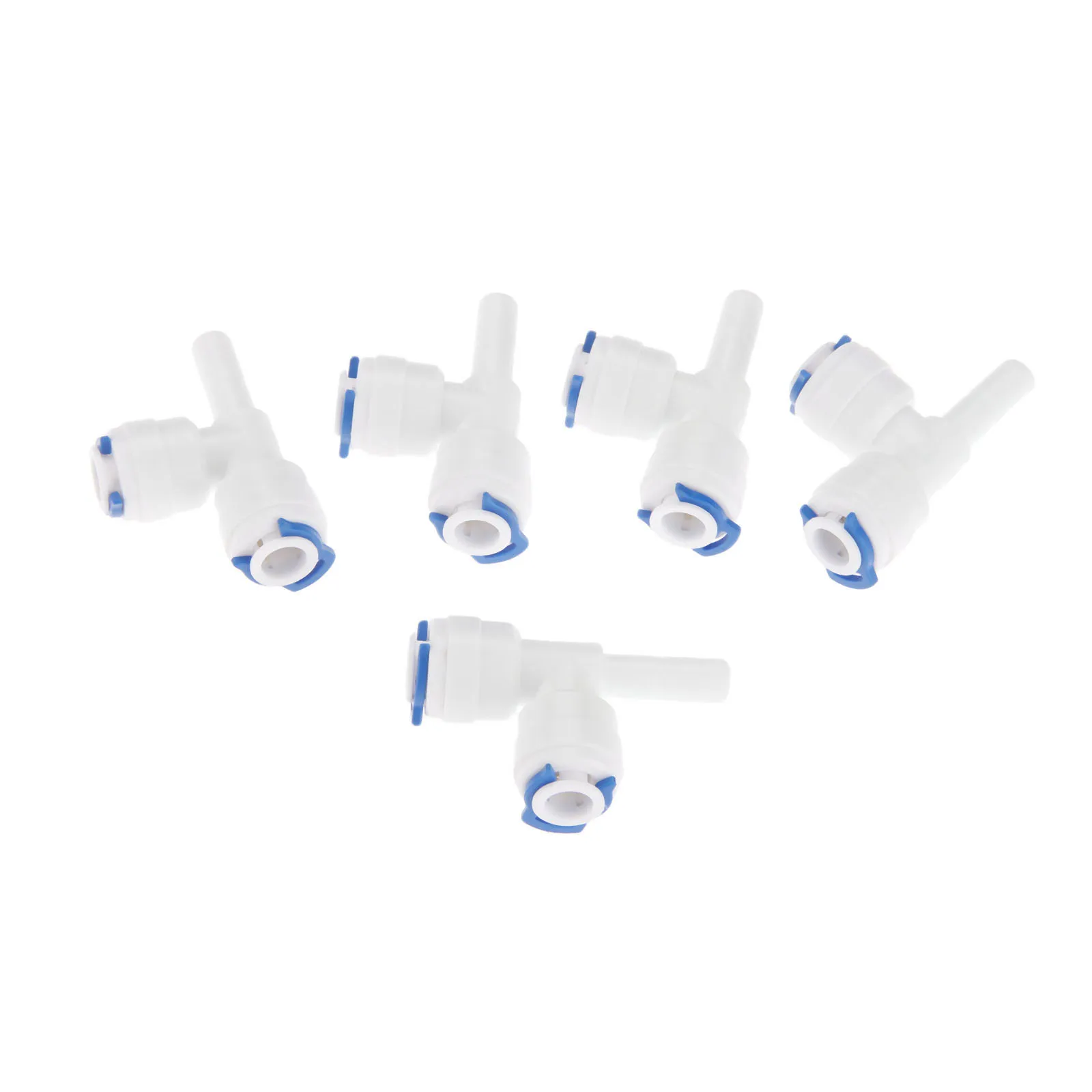 5Pcs 3 Way Water Filter Quick Fittings 1/4" Stem-1/4" OD Hose Pipe Quick Fitting Connector for Reverse Osmosis Aquarium System