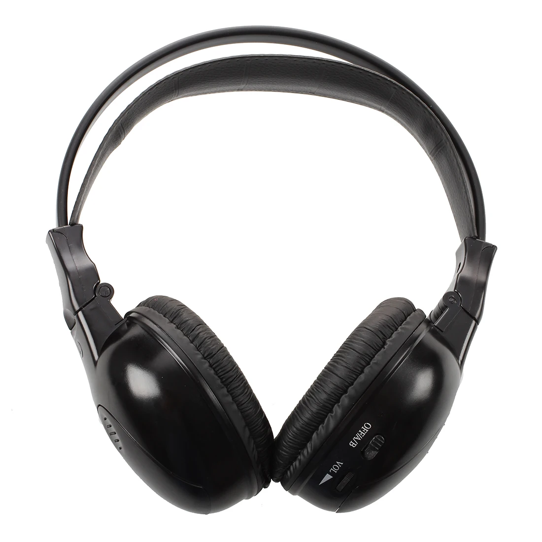 Headphone / earphone stereo foldable infrared wireless headphones IR dual channel car headrest