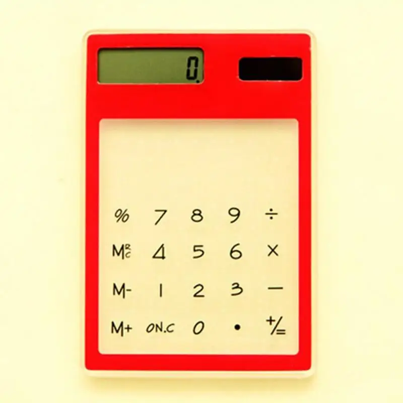 LCD 8 أرقام شاشة تعمل باللمس الترا سليم شفافة الشمسية CalculatorStationery واضح آلة حاسبة علمية طالب المدرسة مكتب LCD 8 أرقام شاشة تعمل باللمس الترا سليم شفافة الشمسية CalculatorStationery واضح آلة حاسبة علمية طالب المدرسة مكتب