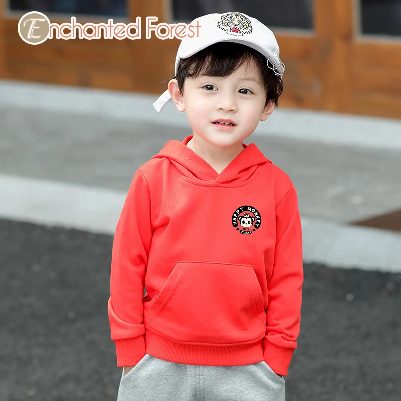 

Children's hoodies Spring and autumn kids clothes for girls kid clothes Boy cotton fashion embroidered pocket hoodies Unisex
