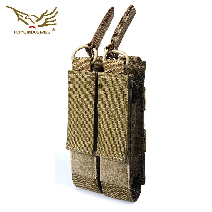 

FLYYE FY-PH-M027 MP7 Molle Double Open Top Mag Pouch For Outdoor Flashlight Tactical Vest Bag Bags Attached Package