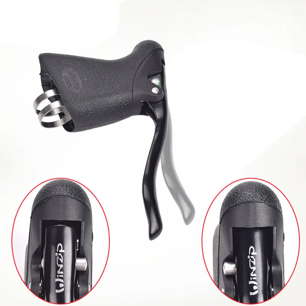 Perfect High Quality Lightweight Alloy Brake Levers 2 Finger  Bicycle Head Front Light Bike Accessory Safety Night Riding Lights 5