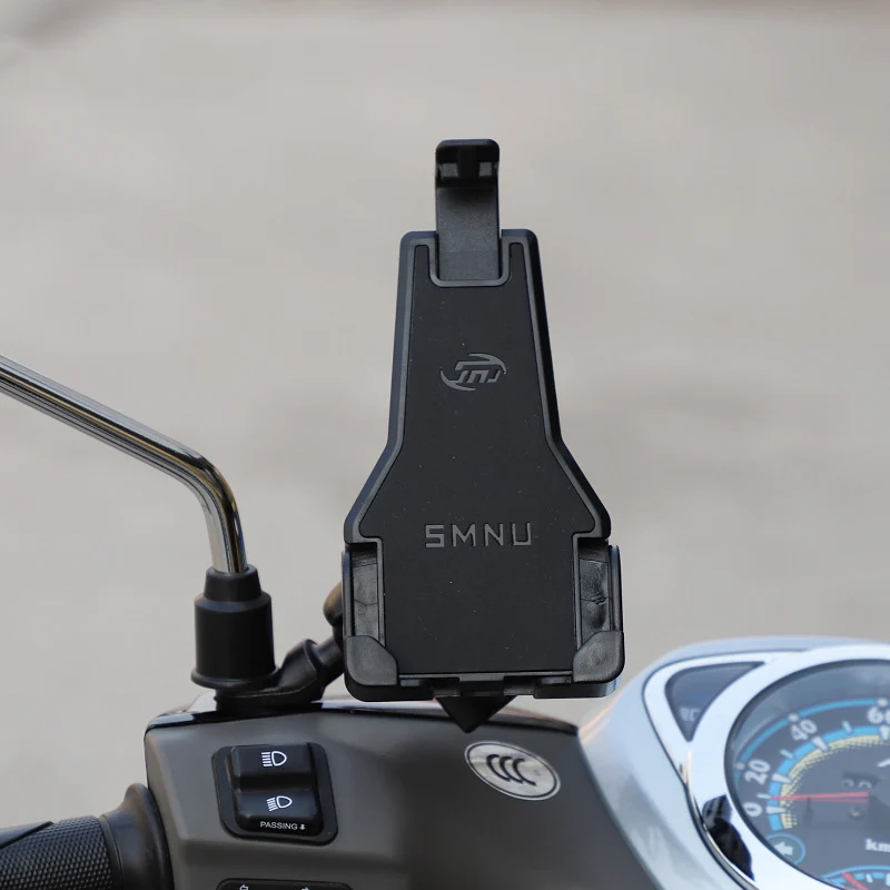 

Scooter Mount Cell Phone Holder Motorcycle Mirror Rear View Mount GPS Grip Holder Stand for iPhone XS, XR,Galaxy S9 etc