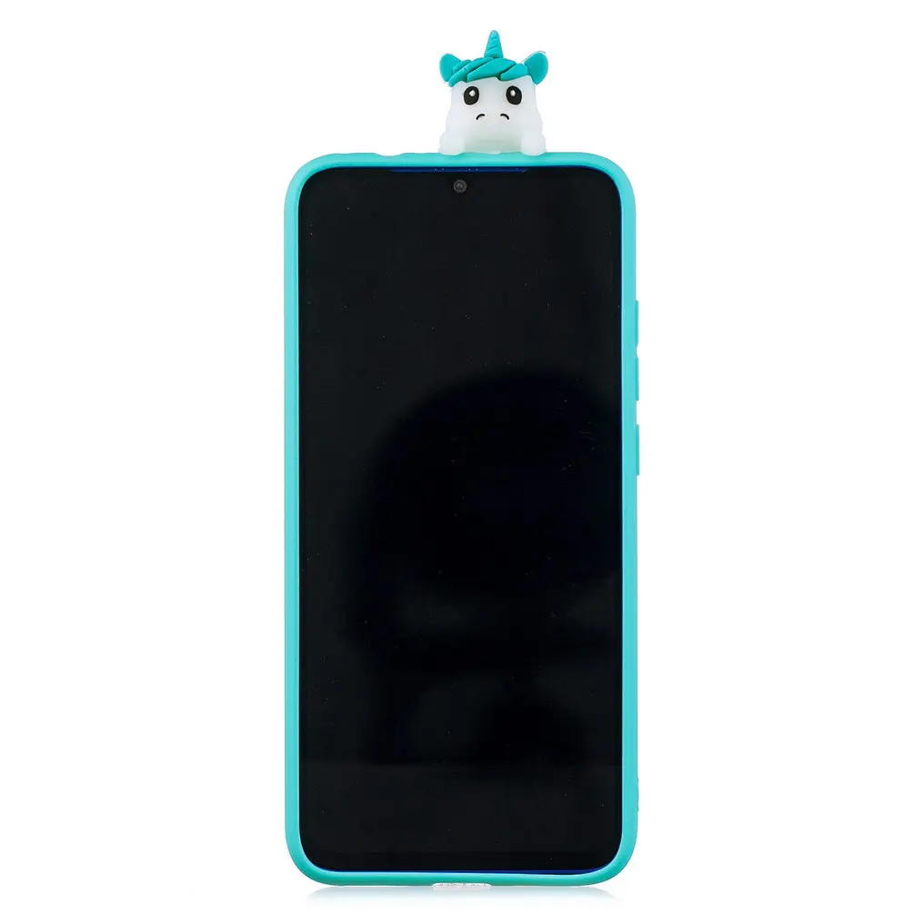 Силиконовый чехол для Xiaomi redmi note 7 Pro мягкий из ТПУ с 3D рисунком единорога медведя