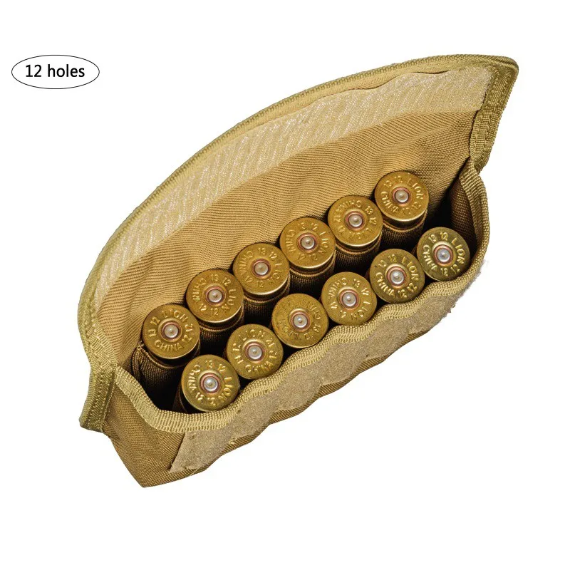 

Airsoft Rifle Hunting Tactical Pouches 12 Rounds Shotshell Reload Holder Cartridges Stock Shell Holder Elastic Tactical Pouch