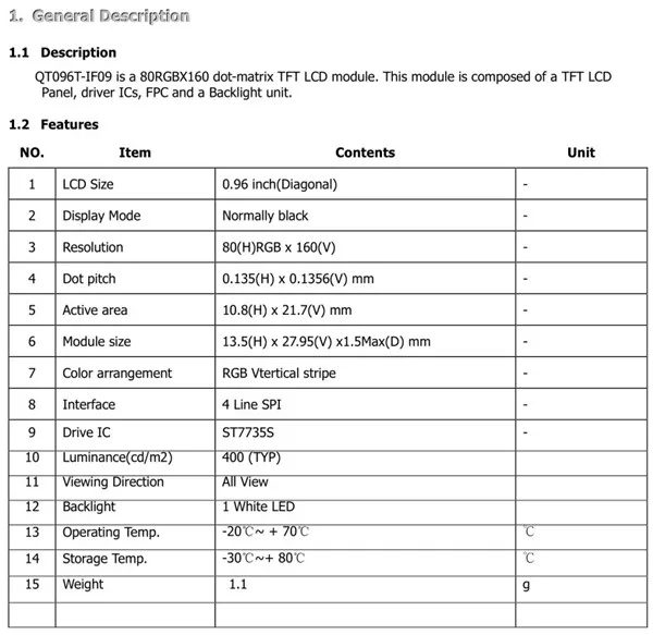 Ips 0,96 дюймов 8PIN HD TFT ЖК-дисплей экран(16:9) ST7735 Привод IC 80*160 SPI порт 3,3 В штекер FPC FP-096H09A