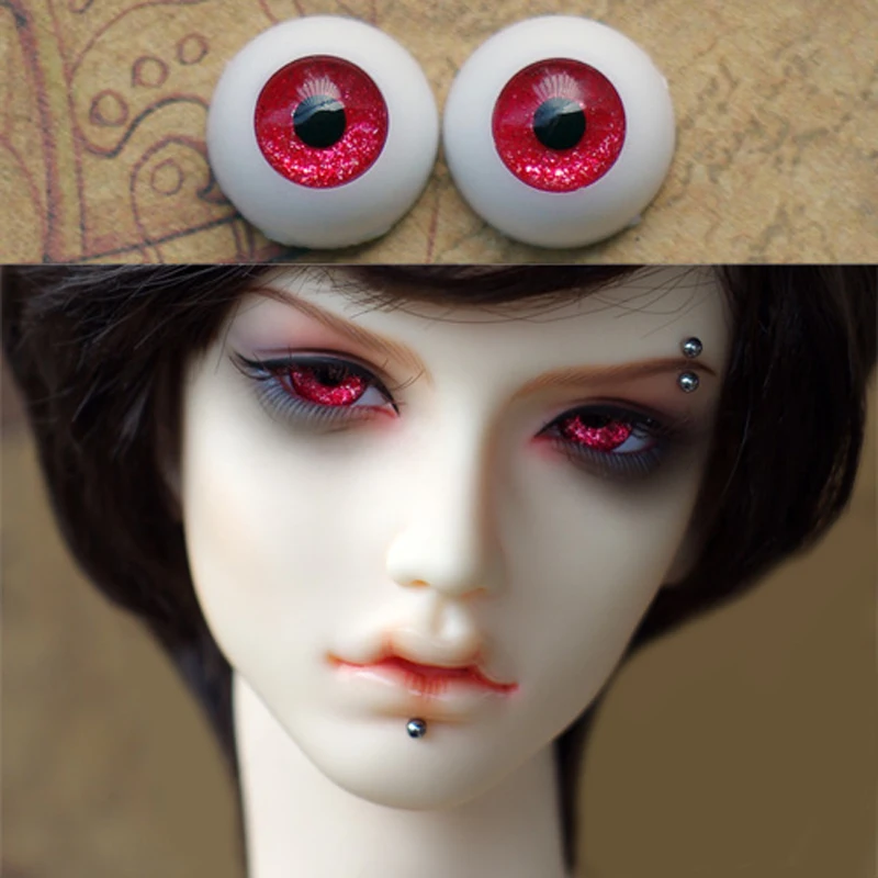 Красный акриловый глаз Bjd для 1/3 1/4 1/6 sd кукол 8 мм 10 12 14 16 18 20 глаза игрушек пара|eyes
