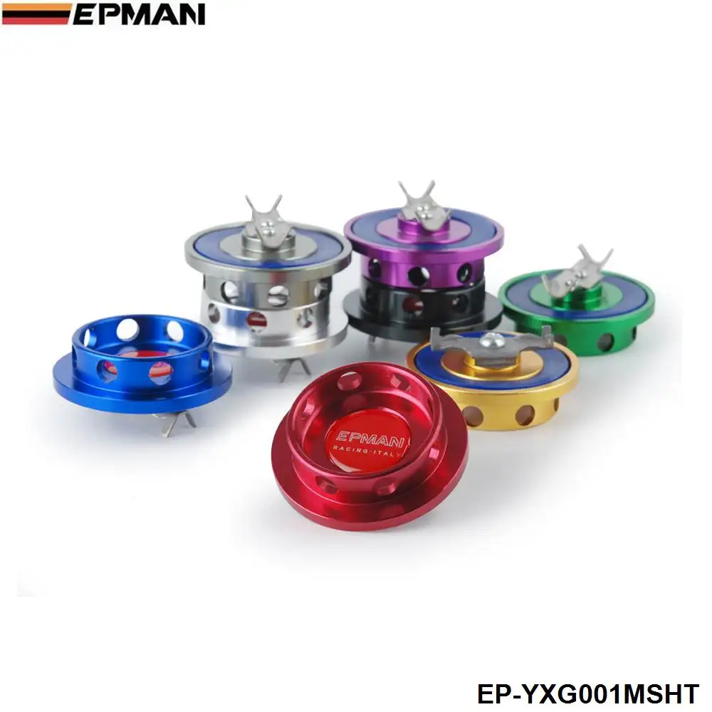 

NEW EPMAN Billet Silver Engine Oil Filter Cap Fuel Tank Cover for Mitsubishi Jdm EPYXG001MSH