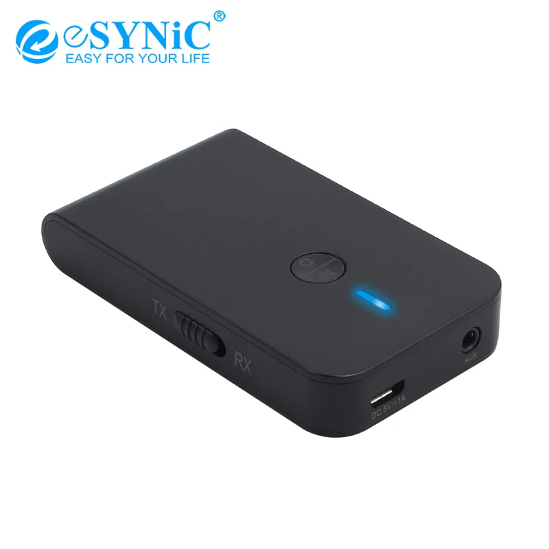 

eSYNiC 2 In 1 Wireless Bluetooth Transmitter+Receiver For TV/PC/MP3/DVD Player 3.5MM Stereo Audio Port A2DP/AVRCP Music Adapter
