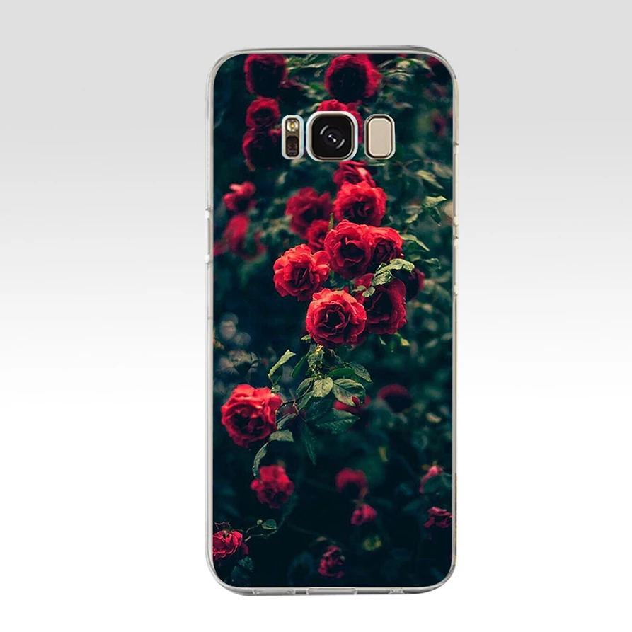 12 г красивый сад красные розы цветы Мягкий ТПУ силиконовый чехол для samsung Galaxy s6 s6 edge s8 s9 plus чехол