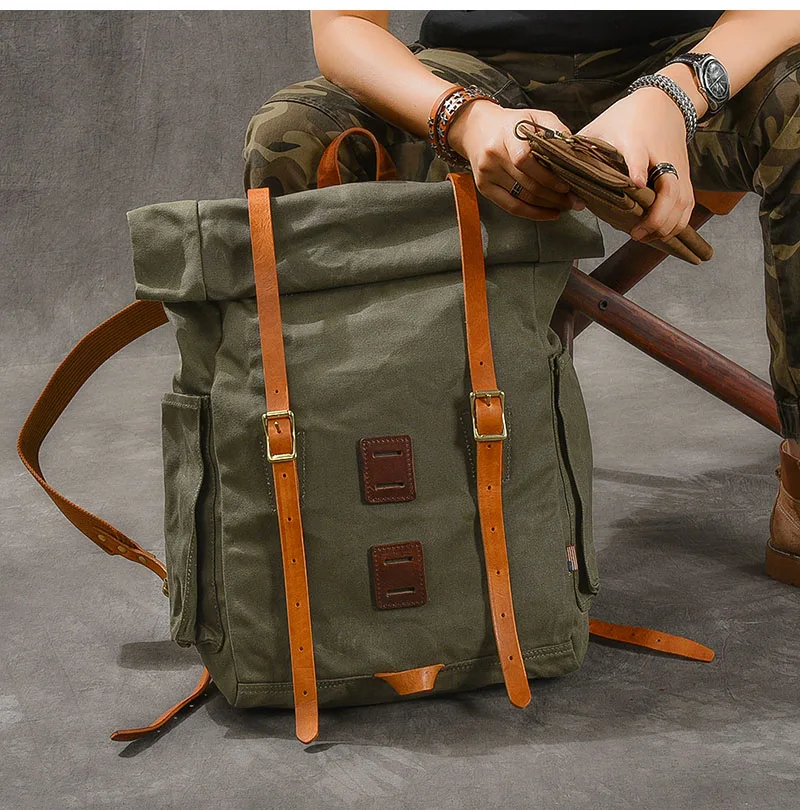 Grande capacidade mochila de viagem da lona