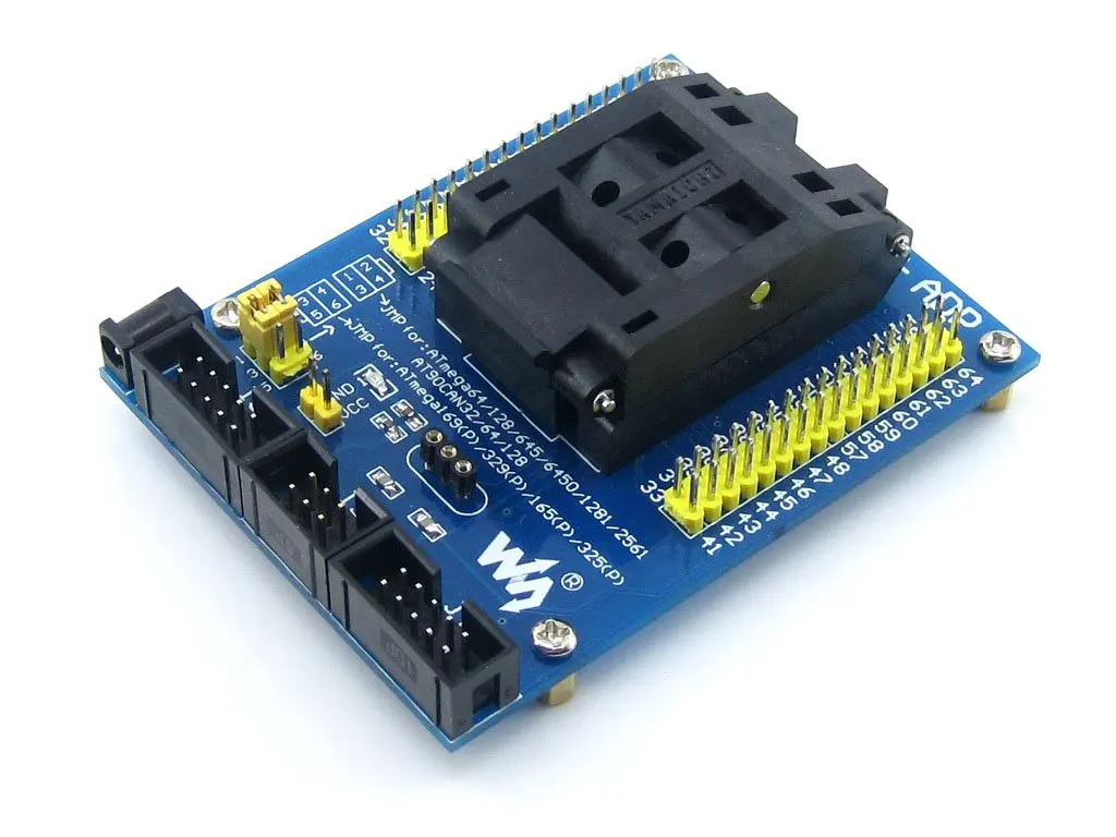 Адаптер программирования M64 + ADP AVR IC тестовая розетка для ATmega64 ATmega128 TQFP64