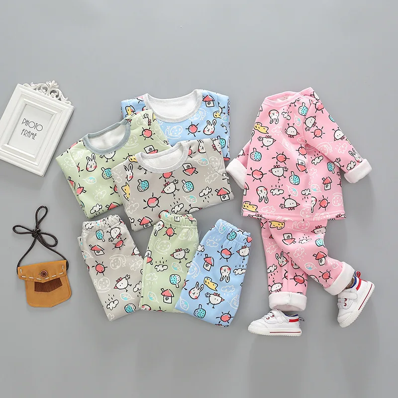 KIDS PAJAMA SETS winter children Sleepwear costume cartoon unisex toddler homewear Nightwear clothes baby boy girl Pyjamas suit