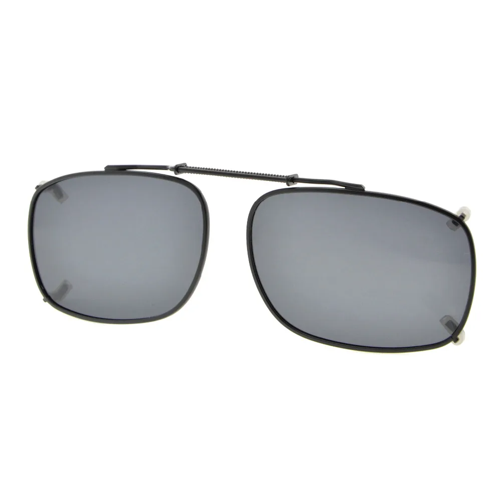 

C86 Eyekepper Metal Frame Rim Polarized Lens Clip On Sunglasses 52x36MM