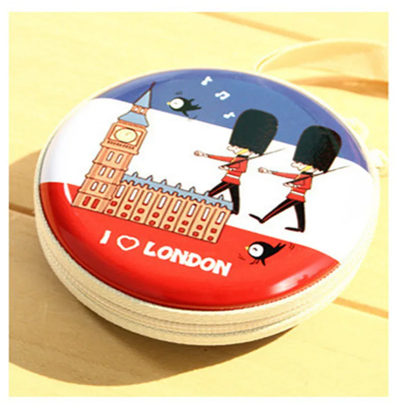 

DL Cute creative iron soldier cartoon null wallet Royal Mini British breeze to receive earphone bag Stationery office supplies