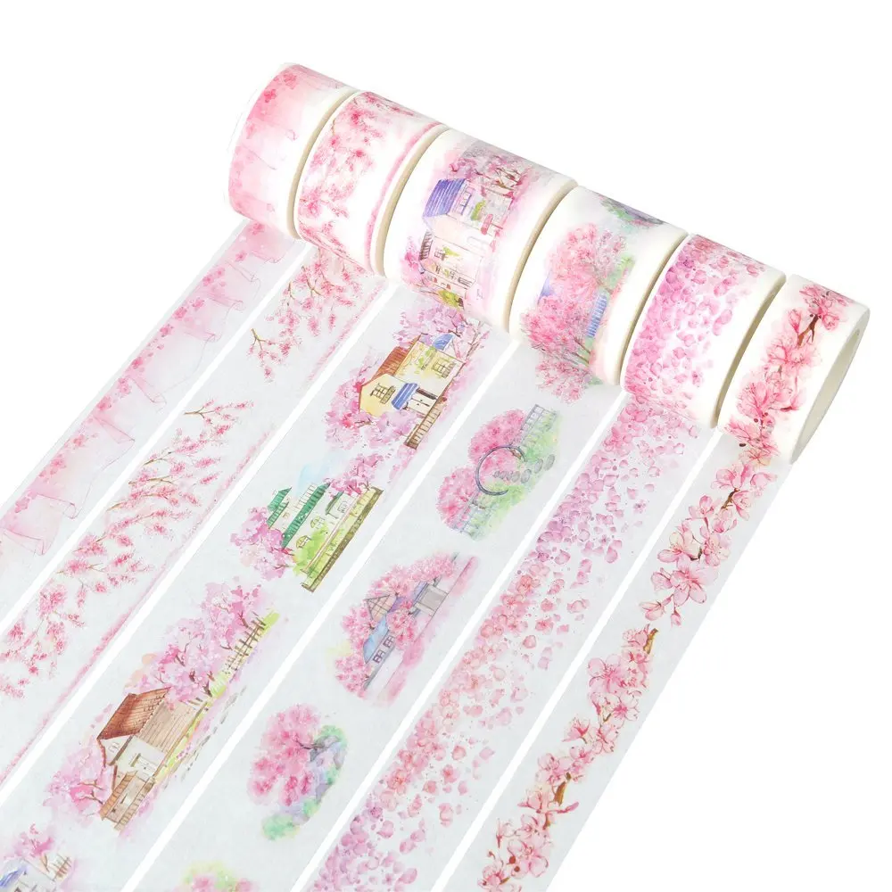 

Beautiful Cherry Blossom Season Paper Washi Tape Decorative Adhesive Tape DIY Scrapbooking Sticker Label Masking Craft Tape