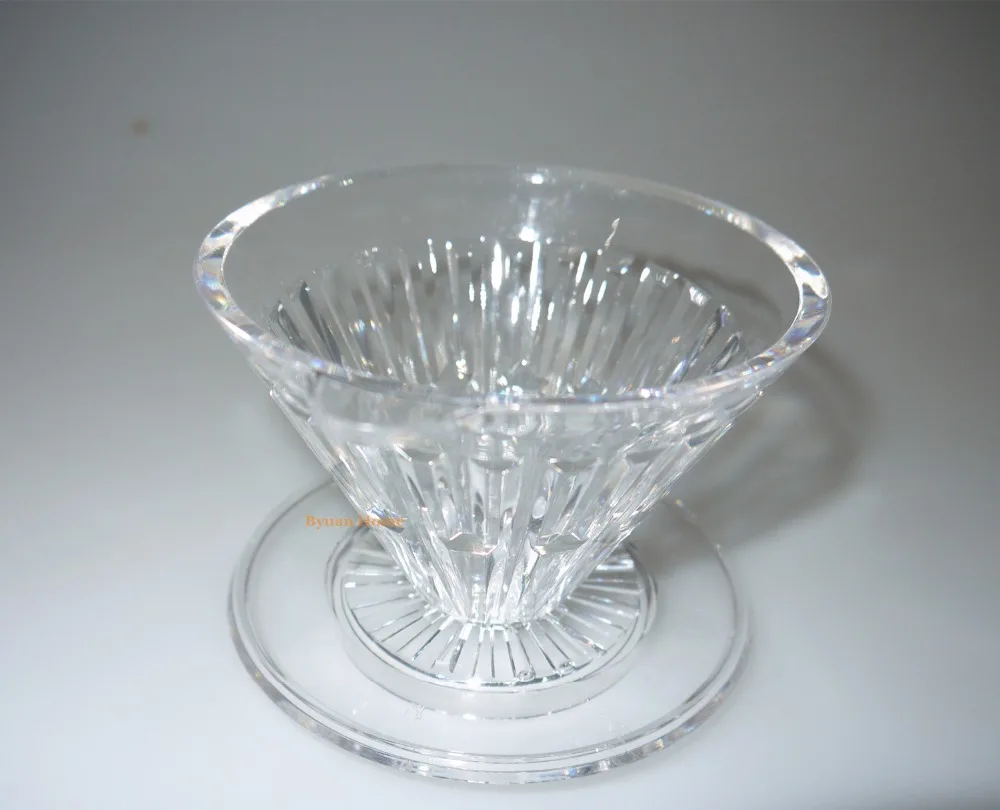 Acrylic New crystal eye dripper V design coffee dripper