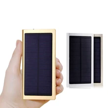 12000mAh Ultra Thin Solar Power Bank Universal Powerbank External Battery Pack Mobile USB Charger for iPhone/Samsung All Phone