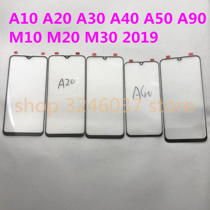 Для samsung Galaxy A10 A20 A30 A40 A50 A60 A70 A80 A90 M10 M20 M30 ЖК-дисплей спереди Сенсорный экран Внешний Стекло объектив