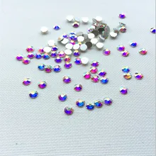 CCBLING ss3 1440pcs/Pack (1.3-1.4mm) Crystal AB Rhinestones for Nail Art, Flat Back Non Hotfix Glue on 3d Nail Art Rhinestones