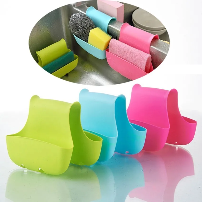 

New Arrival Double Sink Caddy Saddle Style Kitchen Organizer Storage Sponge Holder Rack Tool Kitchen Sink Hanging Drain Rack