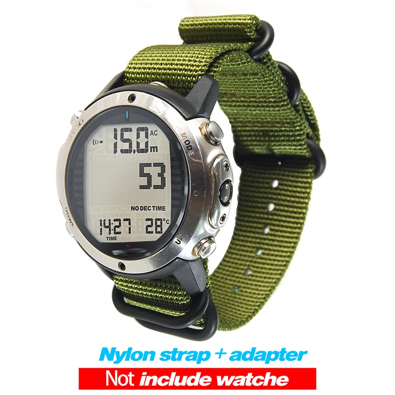 ل Suunto D6 D6I الغوص الكمبيوتر ووتش حزام نايلون Watchbands + ABS محولات + Screwbars