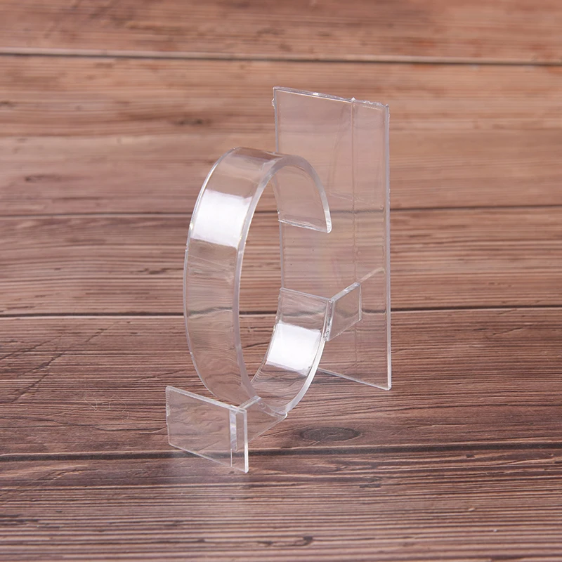 1pc Transparent Plastic Bangle Cuff Bracelet Watch Jewelry Display Stand Holder Watch Holder 80 x 35 x 60 mm