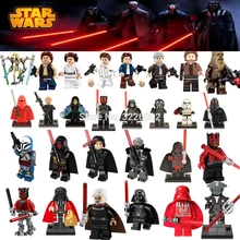 Фигурки из Звездных Войн Leia Han Solo Yoda Luke Sith Lord Darth Vader Maul Revan Dooku Sidious, строительные блоки, кирпичи, игрушки