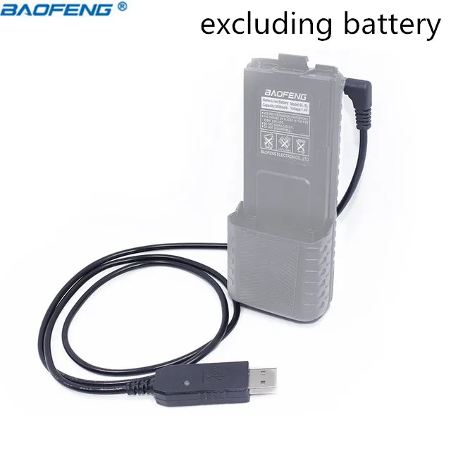 only usb chargercabe BAOFENG UV-5R BL-5L 7,4 В 3800 мАч литий-ионный аккумулятор большой емкости для Baofeng Walkie Talkie UV-5R серия двухстороннее радио - Цвет: only usb chargercabe