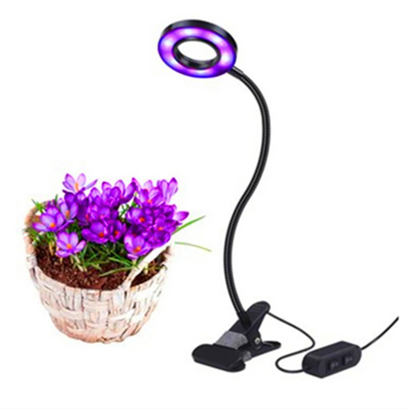 

10W Desk Grow Light LED Plant Light Bulb 6 Level Dimmable with 360 degree Flexible Gooseneck for Office,Home,Indoor Plants