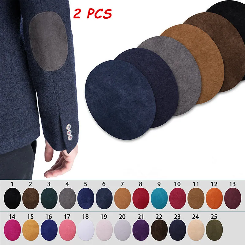 

2PCS Sleeve Against Jeans Patch Iron On Patches Repair Elbow Knee Denim Patches For Clothes Denim Stickers Clothing Accessories