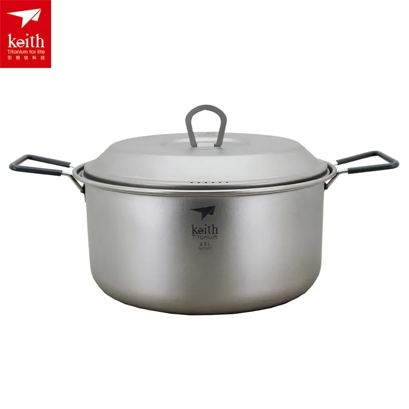 Keith Titanium pot camping al aire libre olla ultraligero picnice Utensilios de cocina ti6015/ti6018 Keith Titanium pot camping al aire libre olla ultraligero picnice Utensilios de cocina ti6015/ti6018