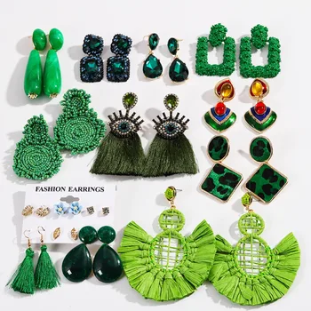 

Miwens Green Color Earrings Women Spring Summer Small Fresh Style Whholesale Factory Lady Girl Drop Dangle Earring Jewelry A433