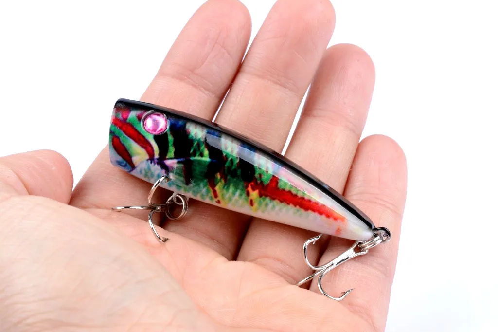  1Pcs Lifelike Popper Sea Swim Fishing Baits Lure 6.8cm/8.7g Floating Crankbait Artificial Isca For 
