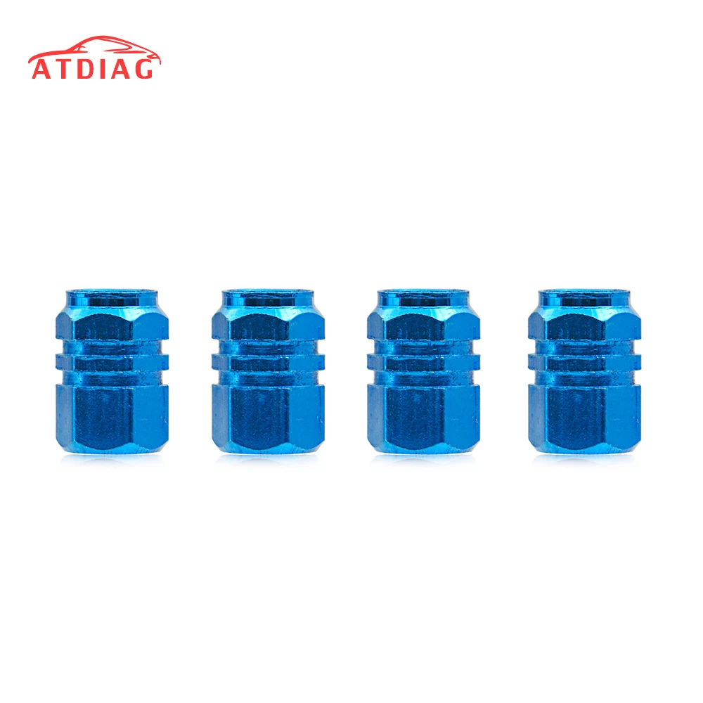 

4Pcs Universal Aluminum Car Tyre Air Valve Caps Bicycle Tire Valve Cap Car Wheel Styling Round Red Black Blue Silver Gold