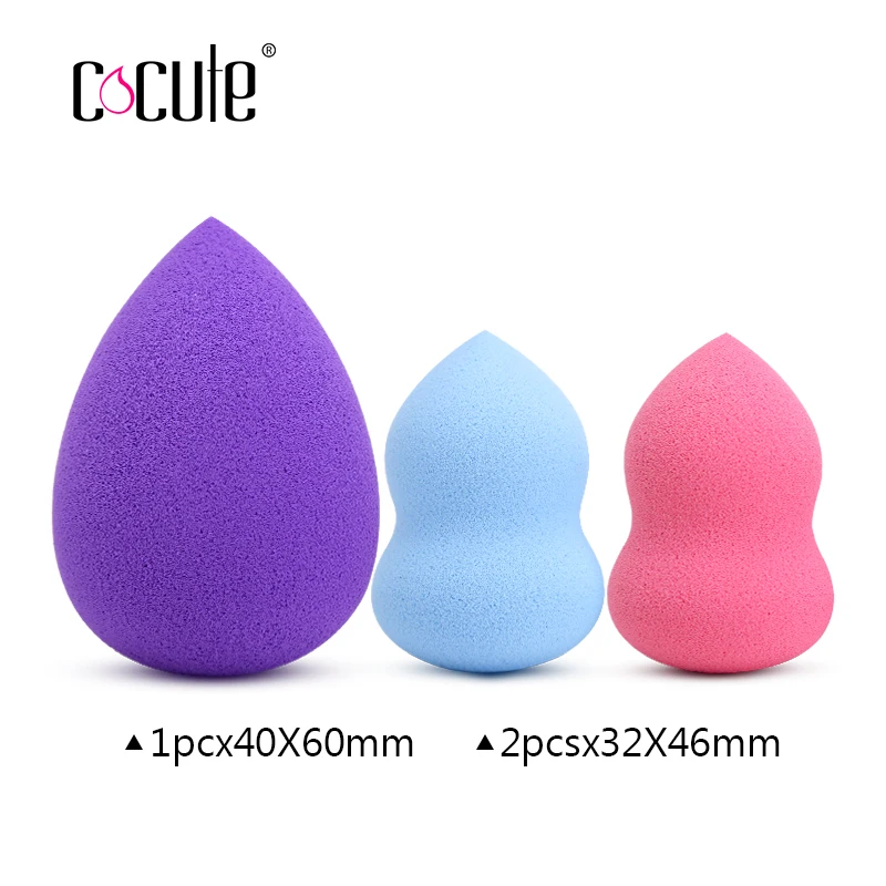 

Cocute 3Pcs/lot Cosmetic Puff Professional Makeup Sponge for Women Beauty Foundation tools Smooth to make up Powder puff