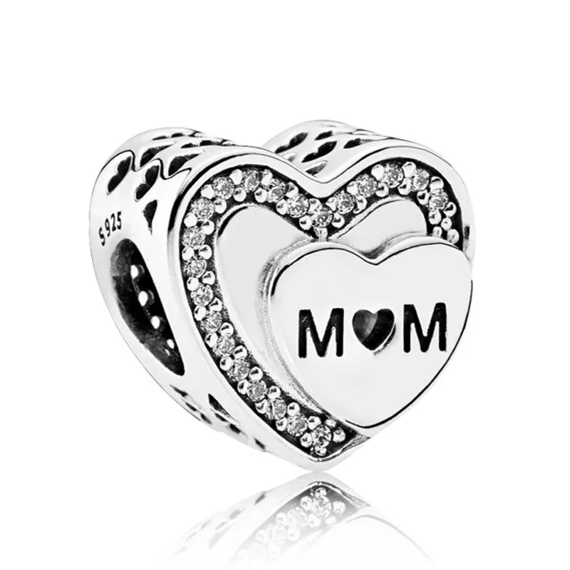 

Tribute to Mom Charm Bead fit Pandora Bracelet Bangle Lady Birthday Gift Authentic S925 Sterling Silver DIY Jewelry