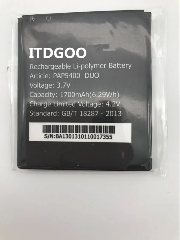 3.7 В 1700 мАч для Prestigio MULTIPHONE PAP5400 Duo 5400 Бесплатная доставка | Мобильные телефоны и