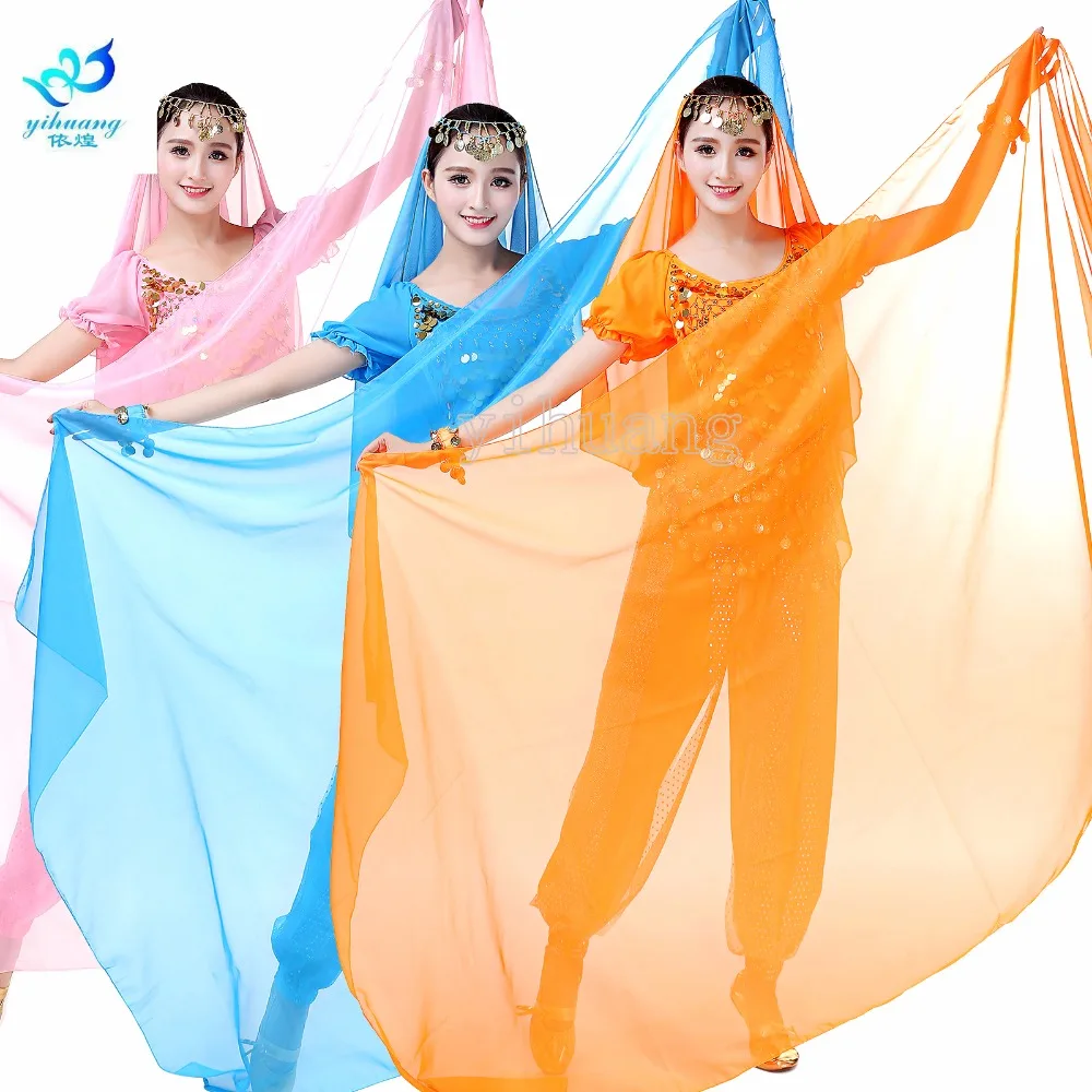 

Belly Dancing Costume Light Veils Professional Women Belly Dance Veil Chiffon Indian Dancewear Outfits 11 Colors
