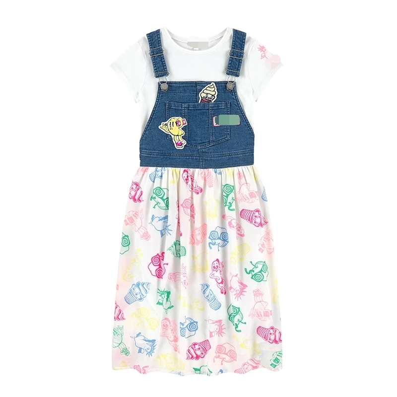 

Brand Mid-Calf cotton patchwork dress 3-16 years