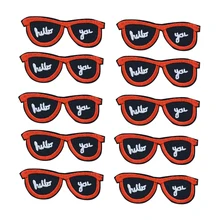 Sunglasses patches for clothing iron on patches for clothes badges clothes iron-on parches applique patches for jeans 10pcs
