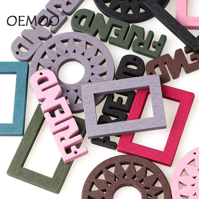 

Diy Crafts 50pcs Mixed Friend Square Casual Style Round Wooden Decorative Buttons Sewing Accessories Scrapbooking For Diy